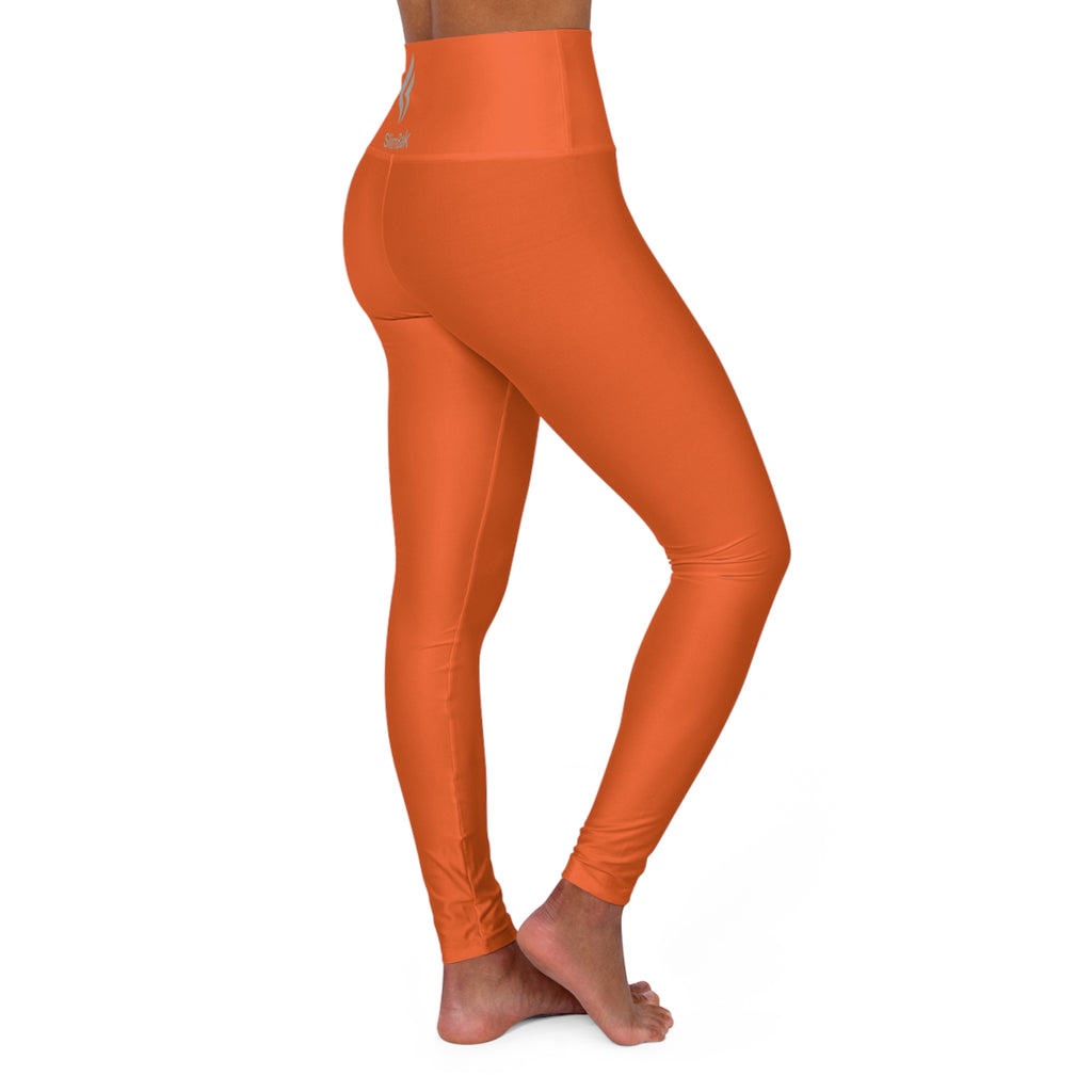 Orange High-Waist Yoga Leggings