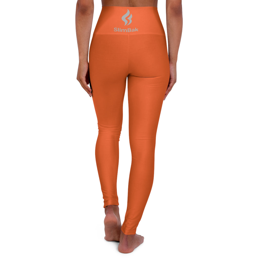 Orange High-Waist Yoga Leggings