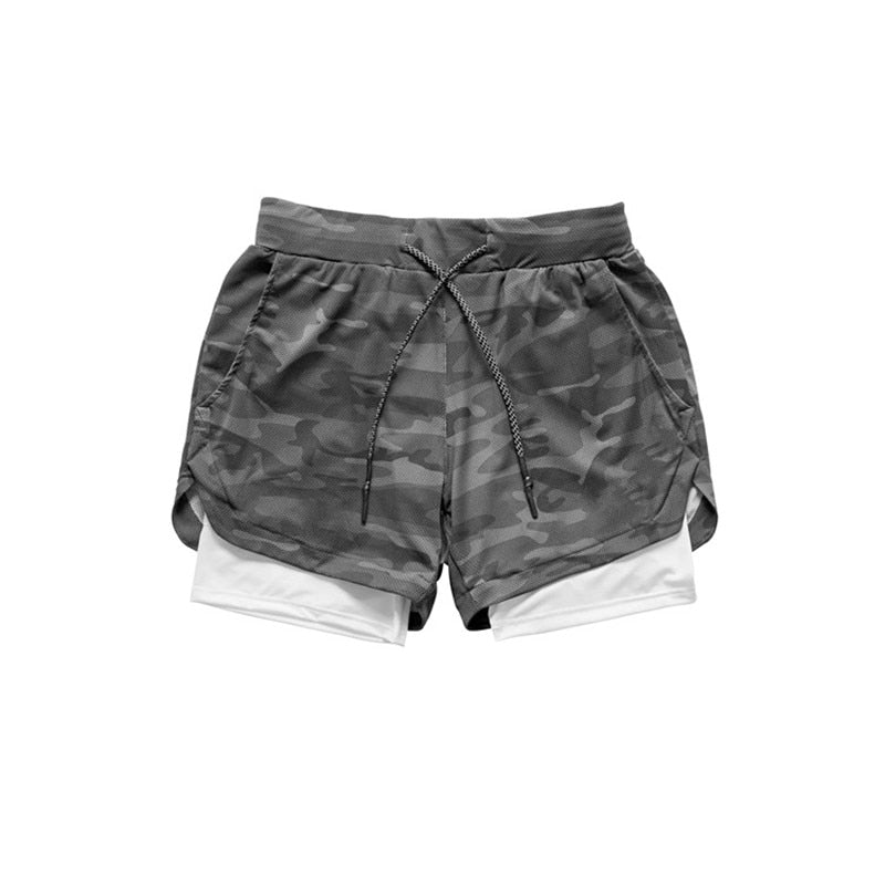 Men’s 2-in-1 Camo Running Shorts 2025