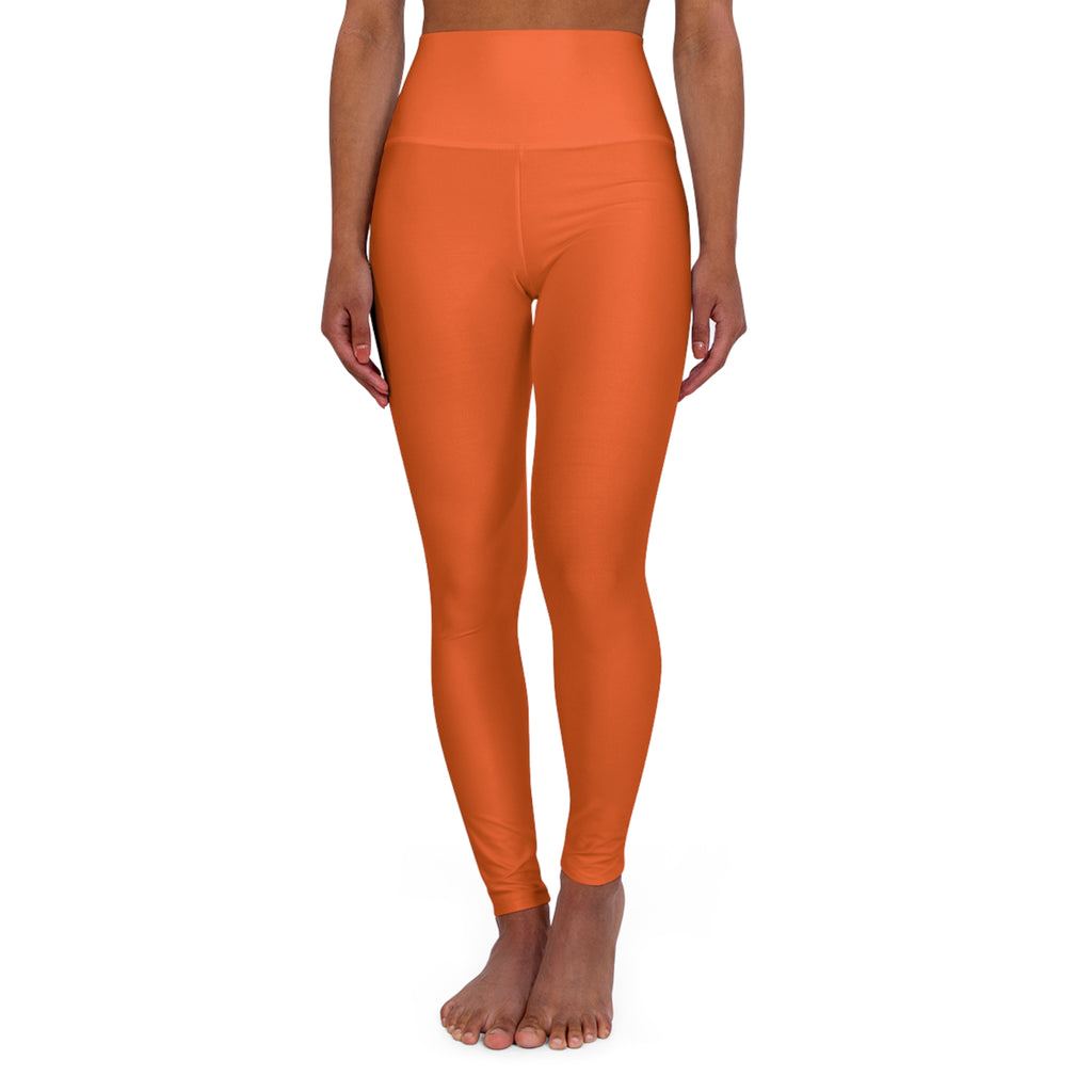 Orange High-Waist Yoga Leggings