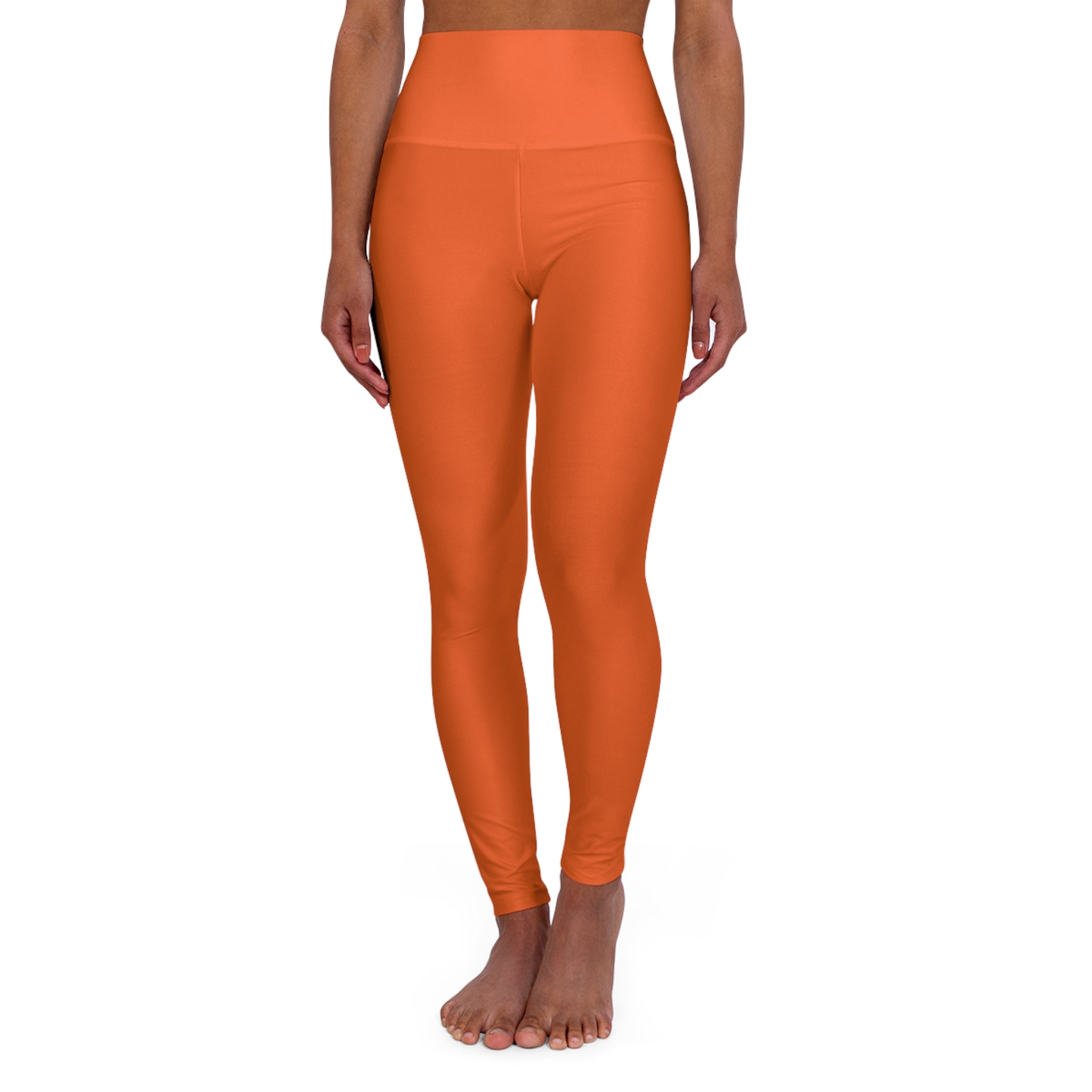 Orange High-Waist Yoga Leggings