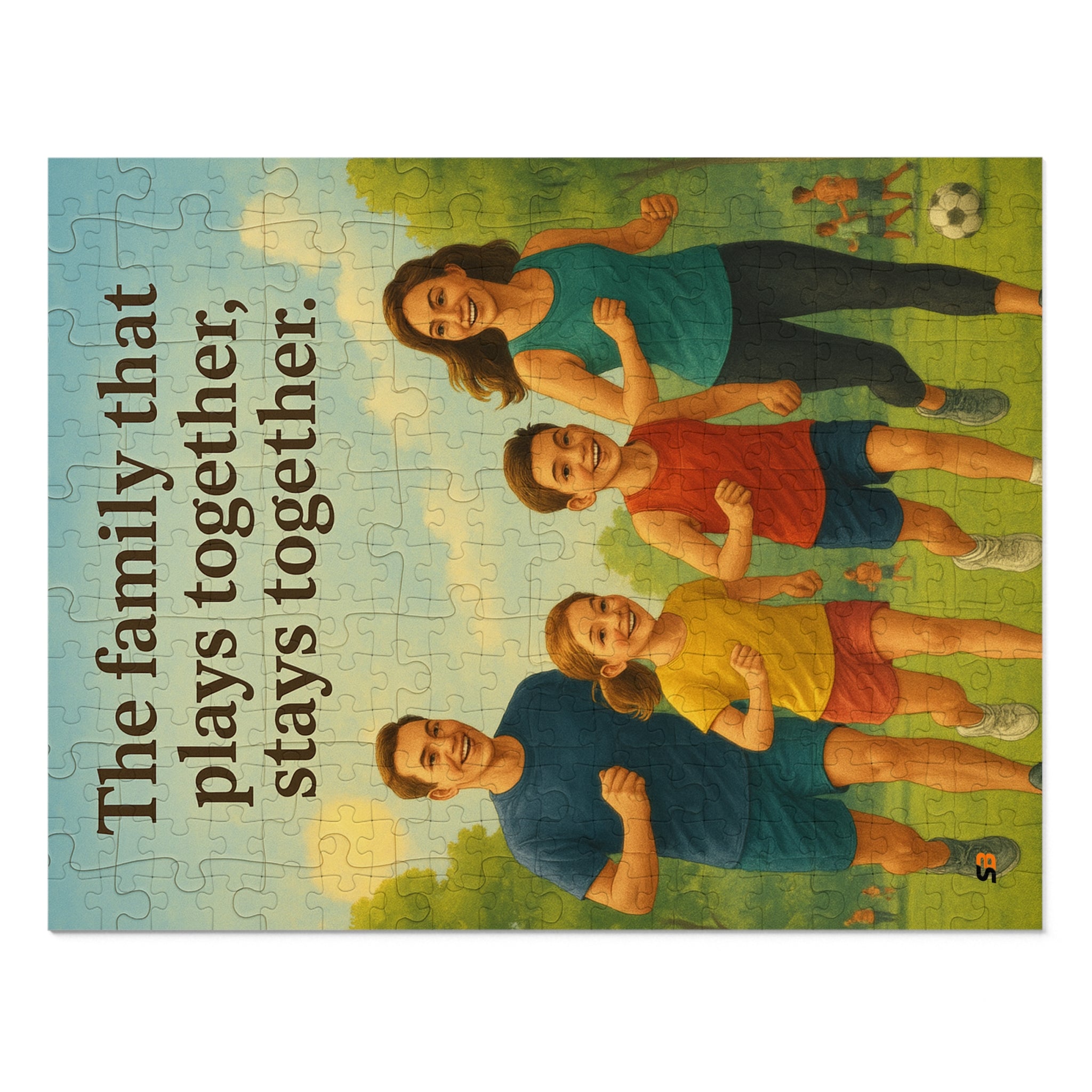 Family Bonding Jigsaw Puzzle, Fun Family Activity, Unique Gift for Kids, Family Game Night, 500 Piece Puzzle with Tin
