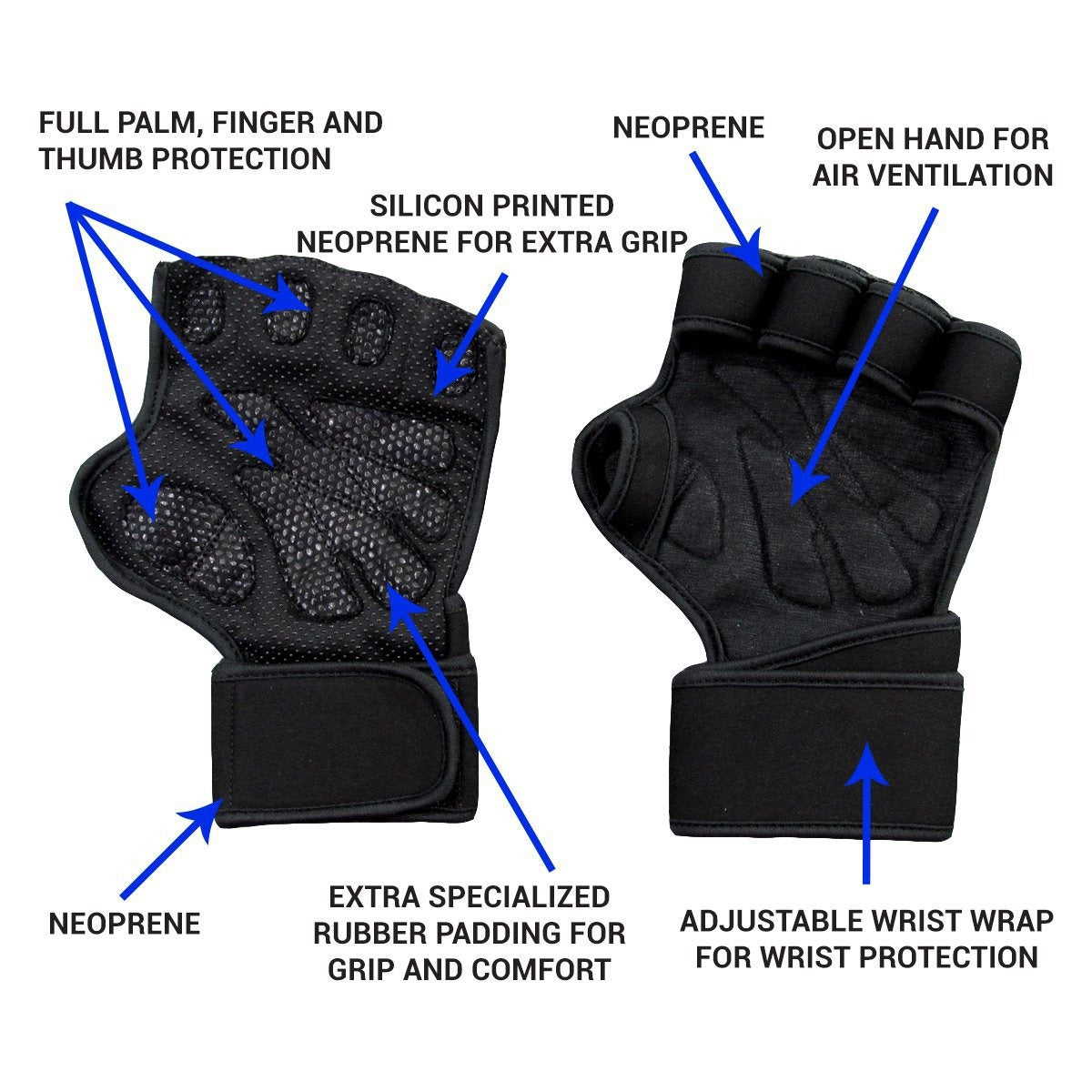 Silicone Anti-Slip Fitness Gloves