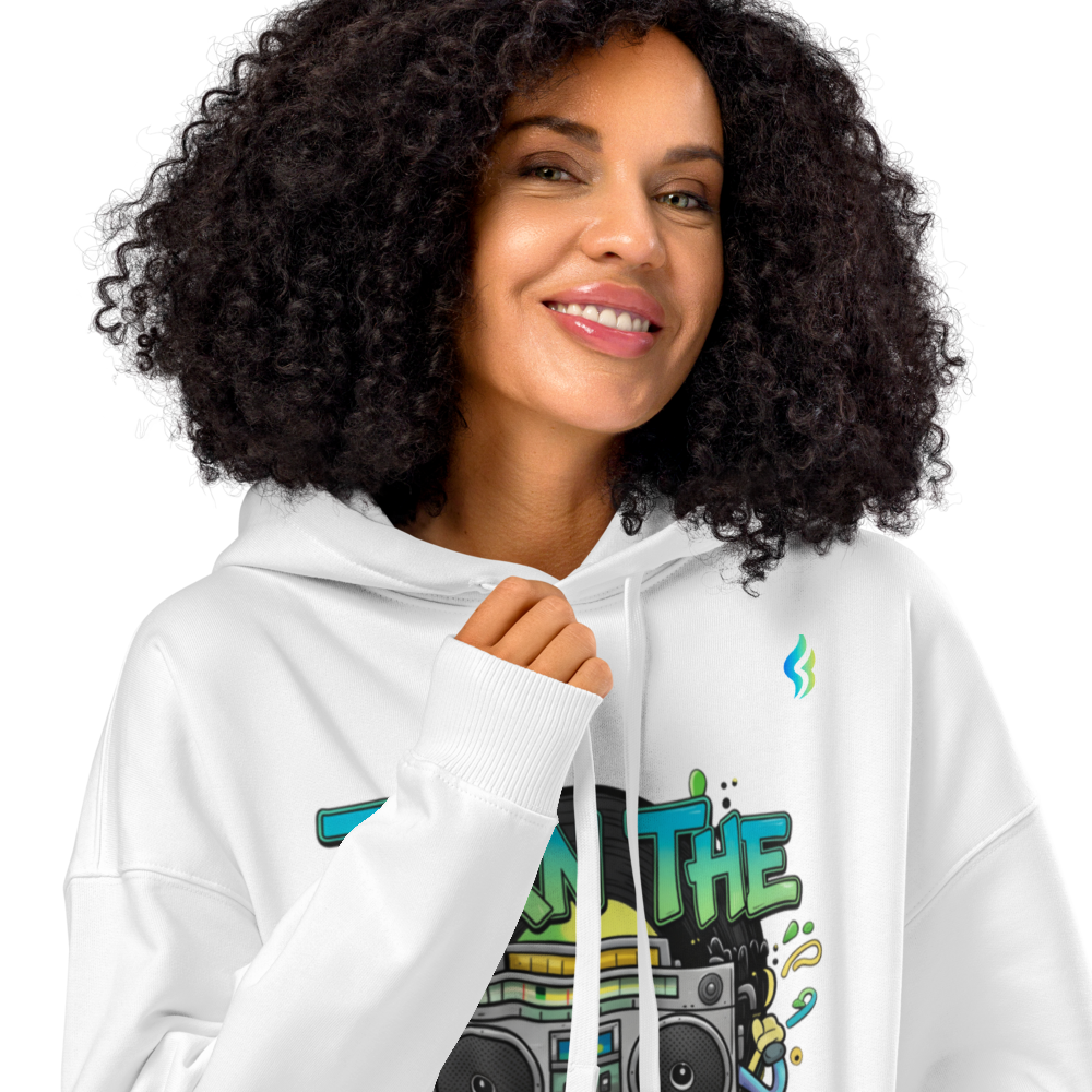 “Turn The Volume Up” Unisex Organic Hoodie